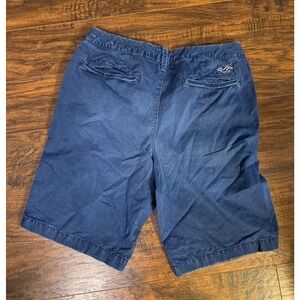 Hollister California Men's Outdoor Flat Front Chino Short Solid Blue Size 33